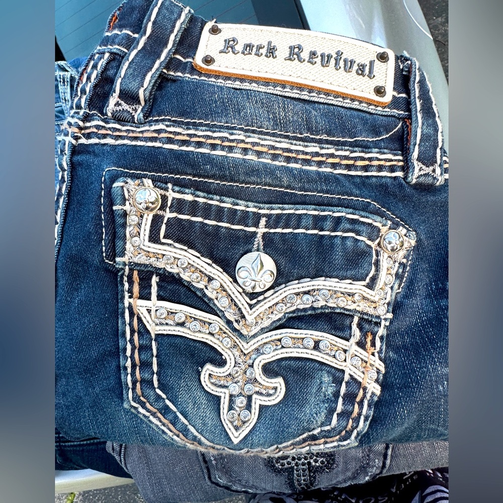 Rock Revival Jean Cropped Capris, Size 25, Barely Worn, Great Condition ✨